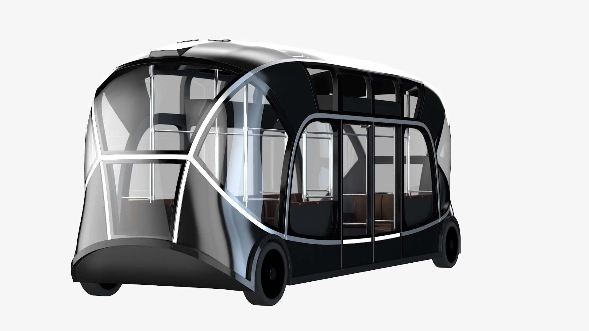 Self-driving city bus concept Orangery 3D model_7