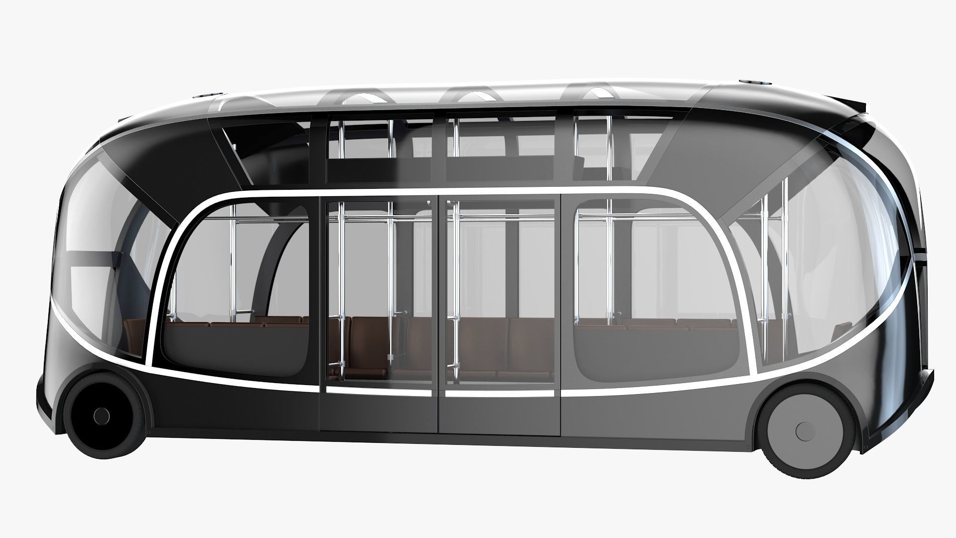 Self-driving city bus concept Orangery 3D model_8