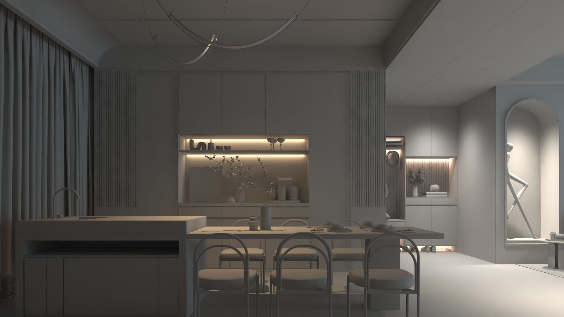 Modern Interior Design 08 3D model_9