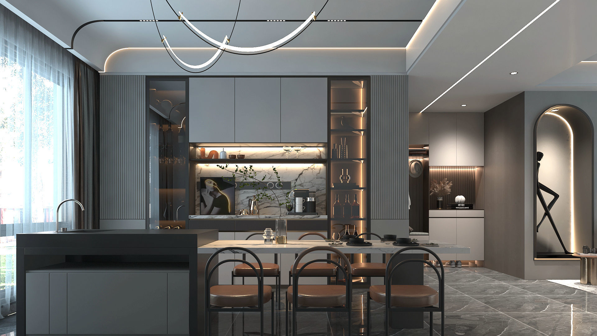 Modern Interior Design 08 3D model_4