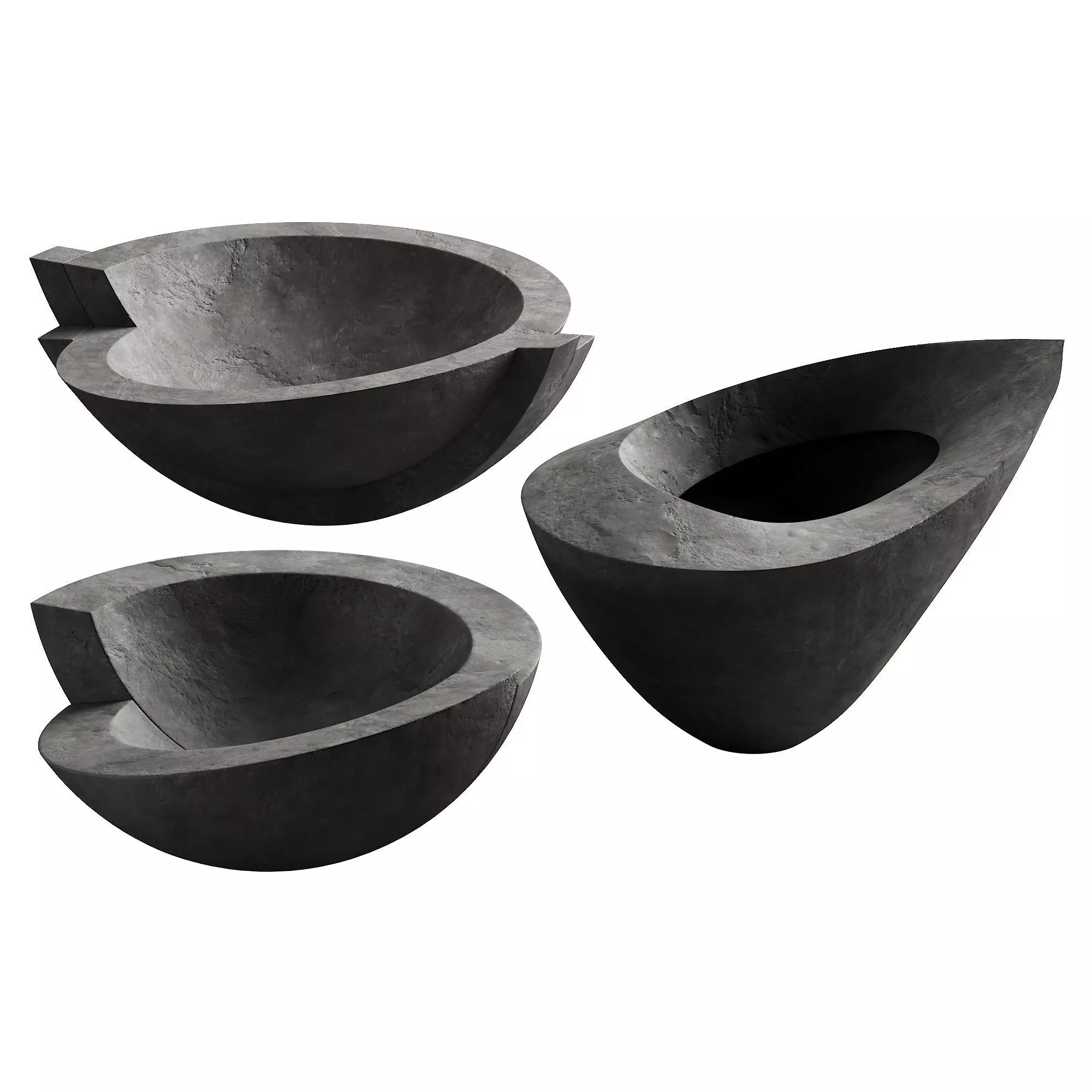 365 decorative vases and pots 03 deformed folded relief vase 02 3D model_0