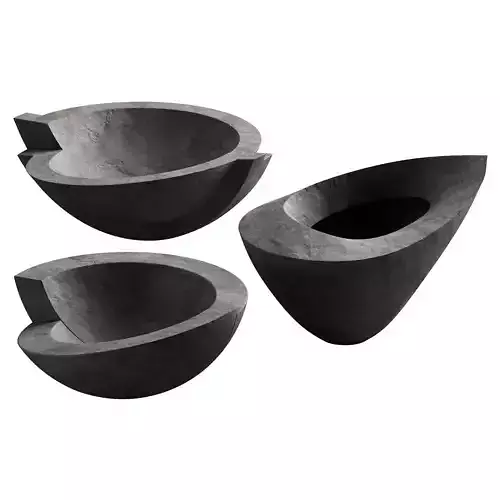 365 decorative vases and pots 03 deformed folded relief vase 02