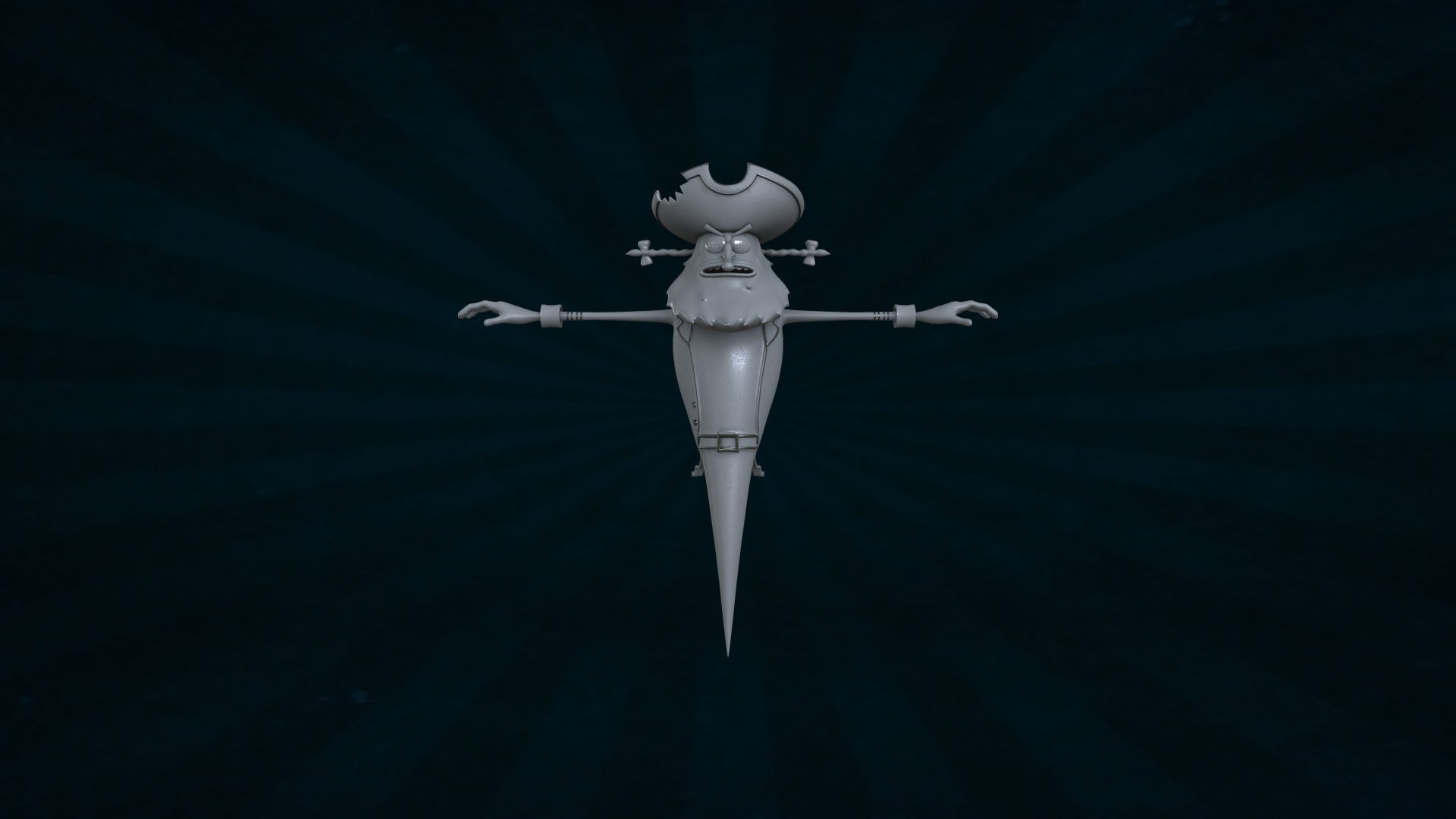 SPON-001 Flying Dutchman Low-poly 3D model_2