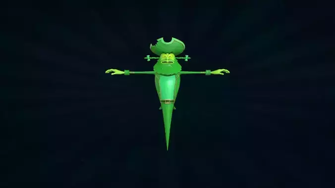 SPON-001 Flying Dutchman Low-poly 3D model
