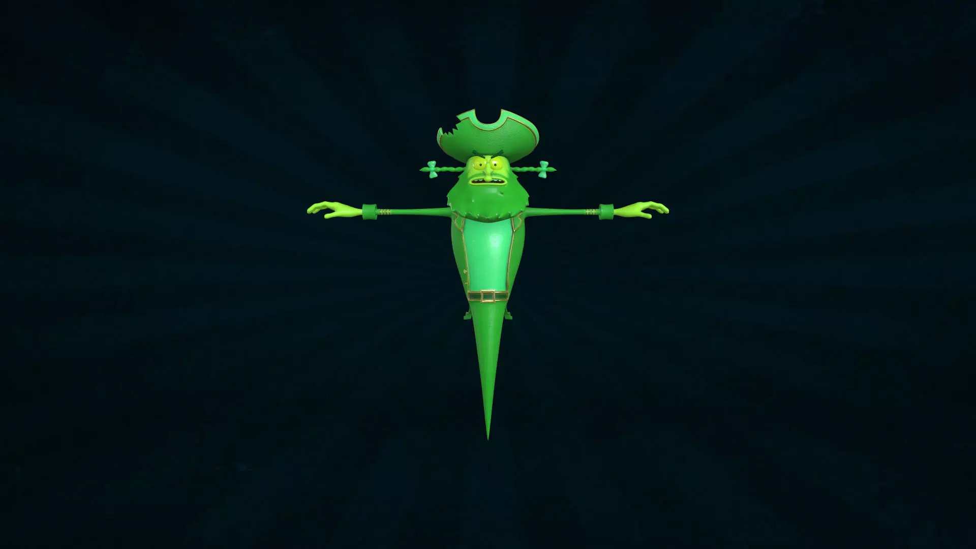 SPON-001 Flying Dutchman Low-poly 3D model_0