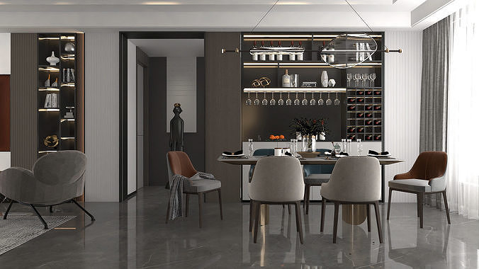 Modern Interior Design  12 3D model 4