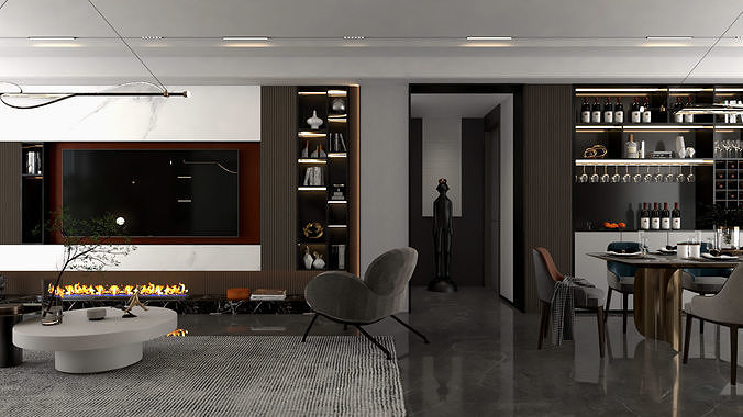 Modern Interior Design  12 3D model 3