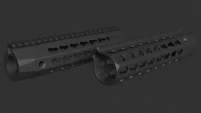 AR-15 KAC URX4 85Inch KeyMod Handguard Low-poly 3D model