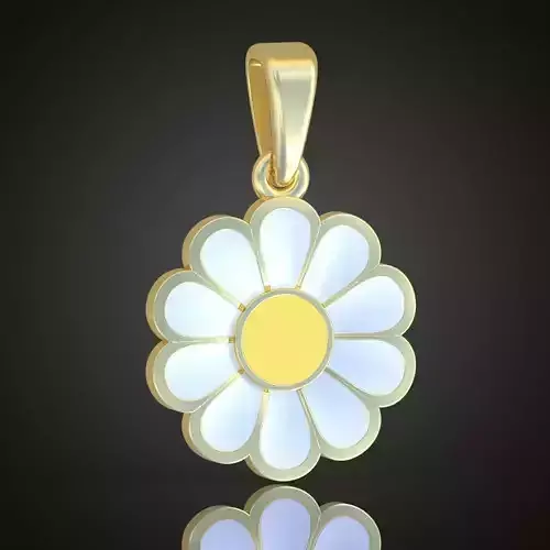 Flower Pendant model 3D 0216 printable model8