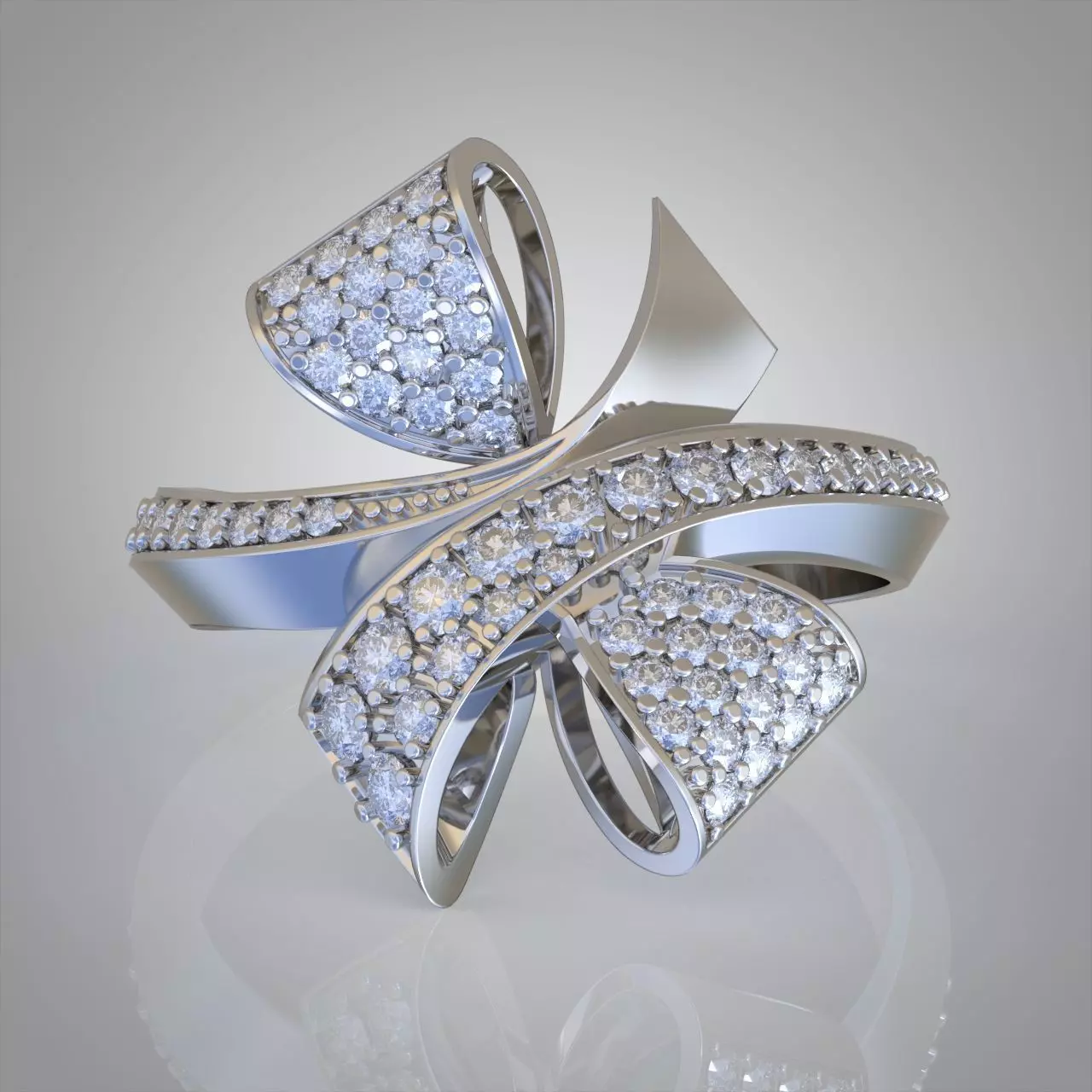 Diamond ring 0448 3D printable model 14 3D print model_0