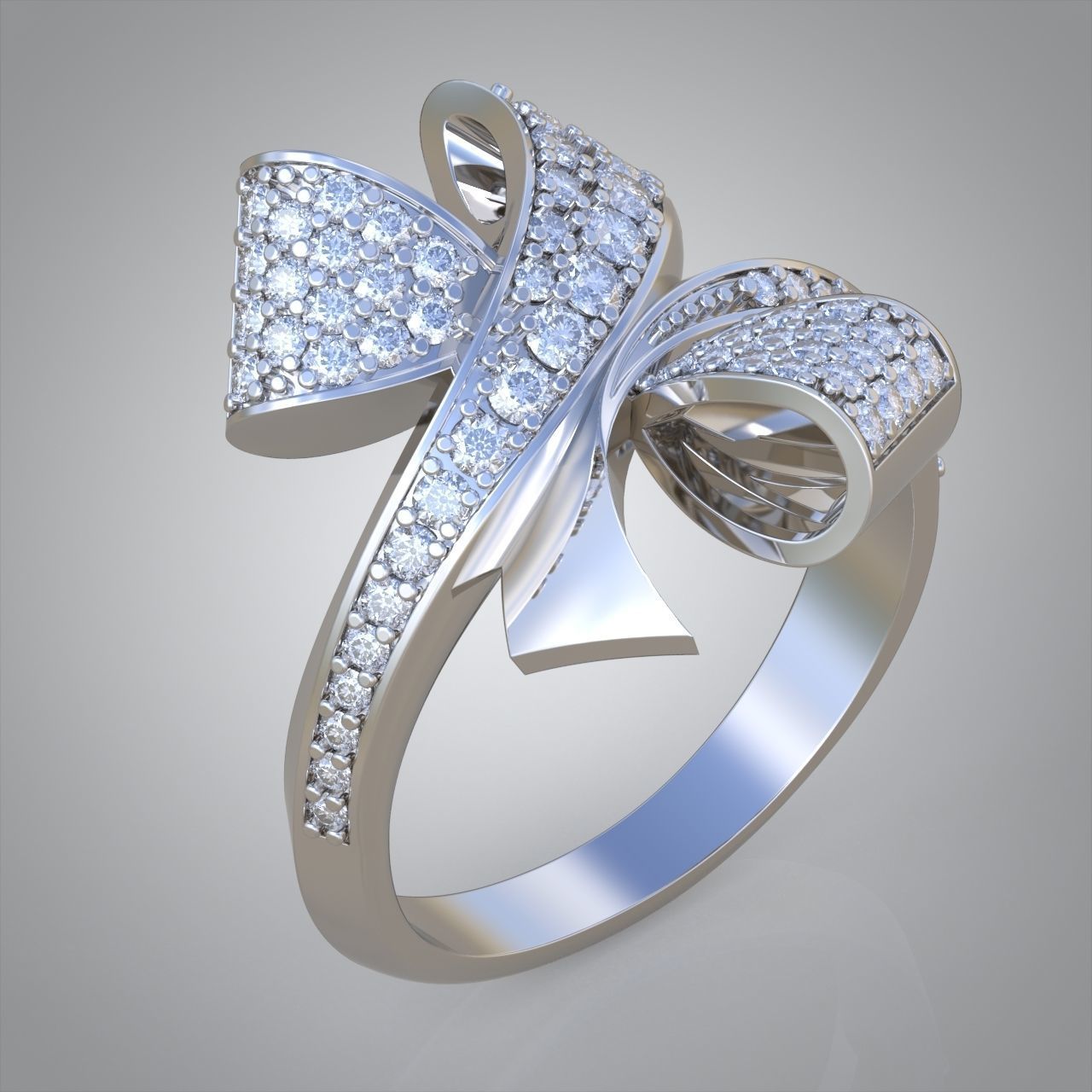 Diamond ring 0448 3D printable model 14 3D print model_4