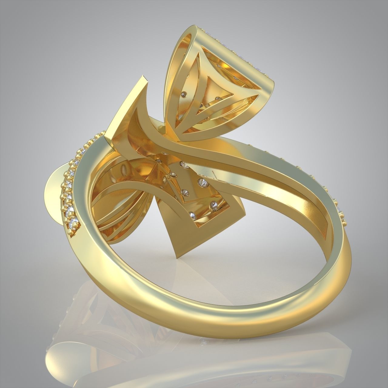 Diamond ring 0448 3D printable model 14 3D print model_11