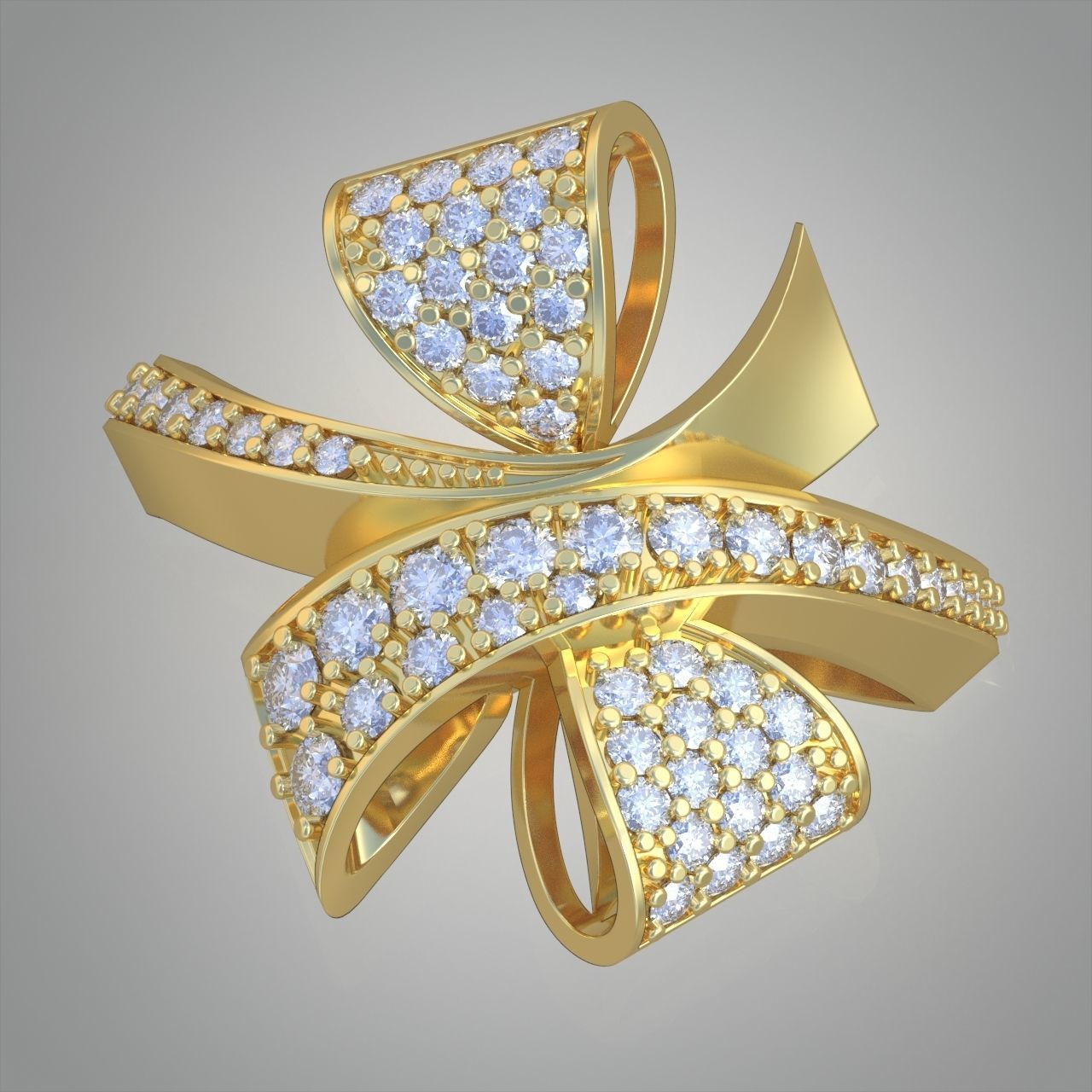 Diamond ring 0448 3D printable model 14 3D print model_2