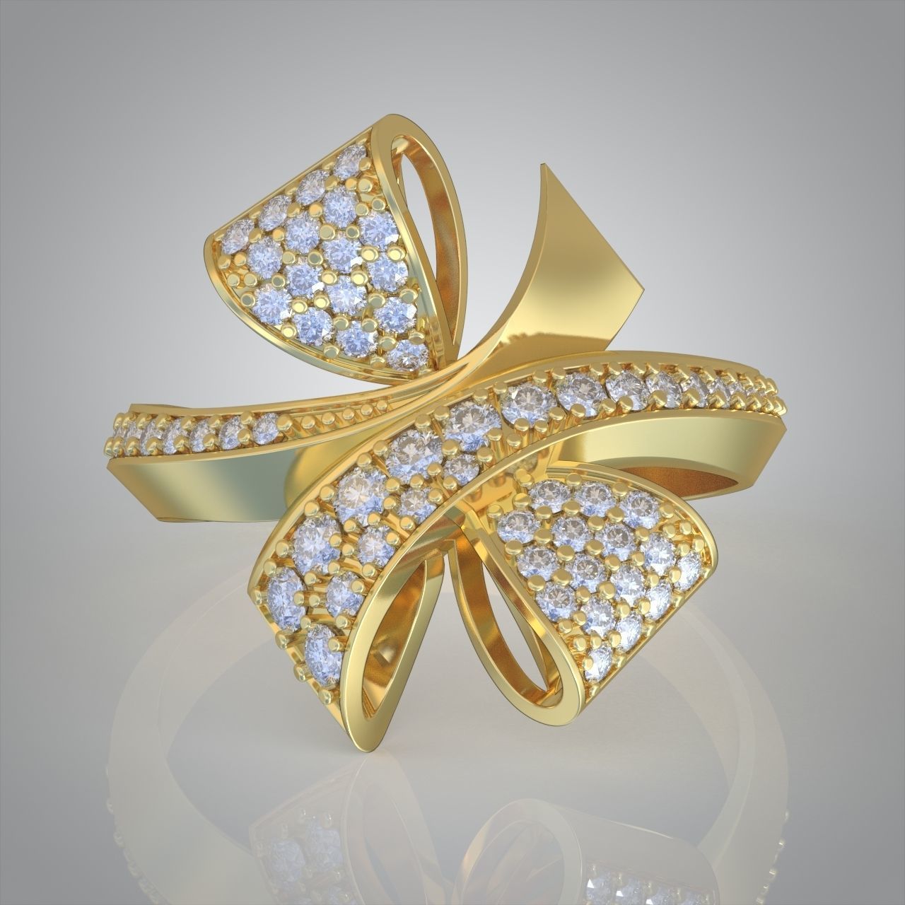 Diamond ring 0448 3D printable model 14 3D print model_1