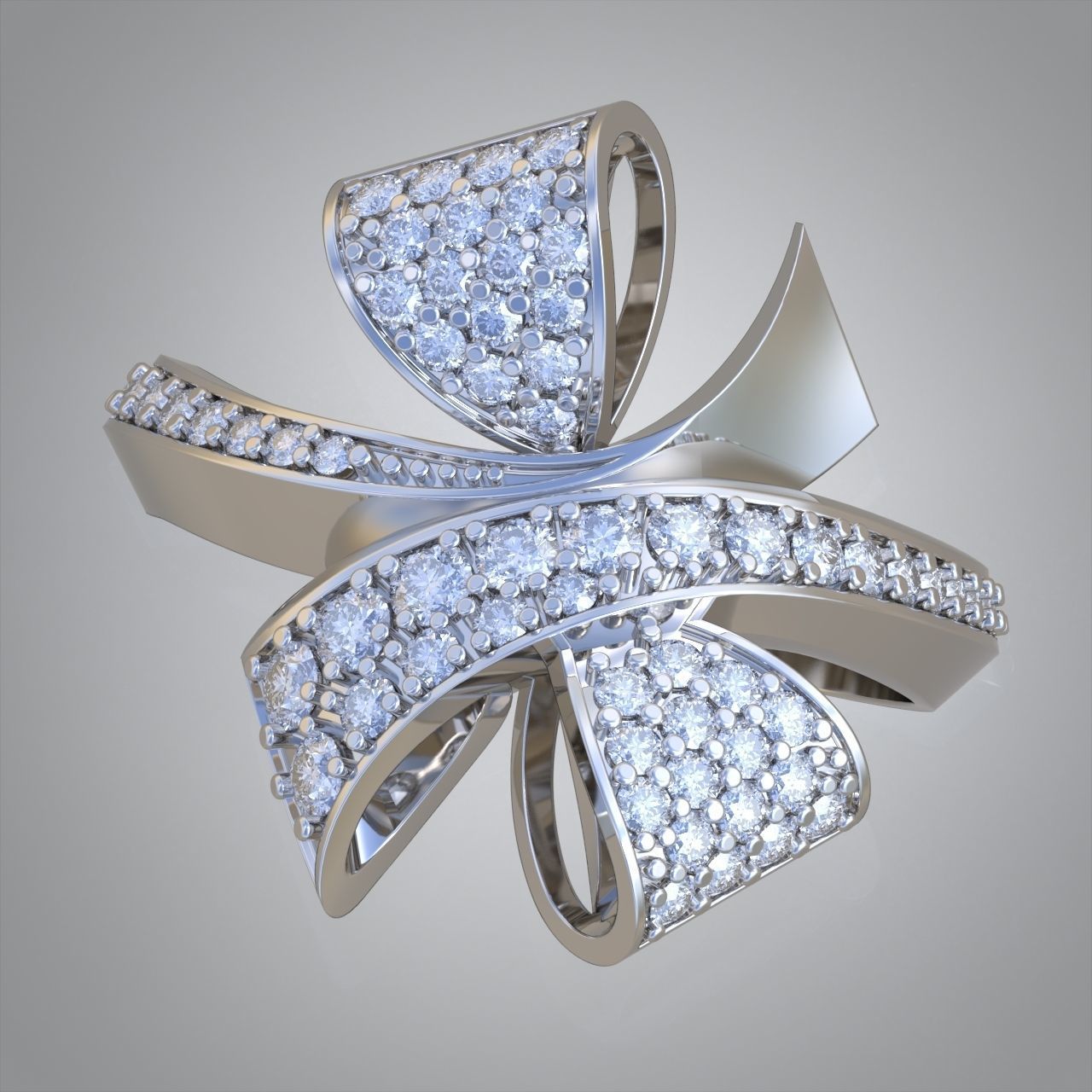 Diamond ring 0448 3D printable model 14 3D print model_3