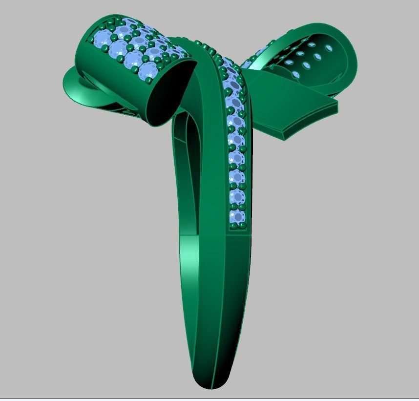 Diamond ring 0448 3D printable model 14 3D print model_13