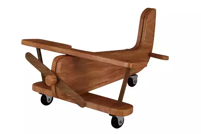 wooden toy airplane
