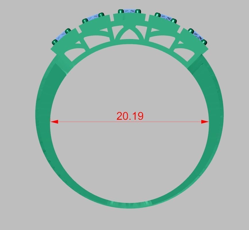 Diamond ring 0452 3D printable model free 3D model 3D printable | CGTrader