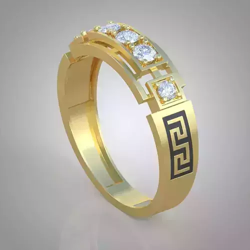 Diamond ring 0453 3D printable model