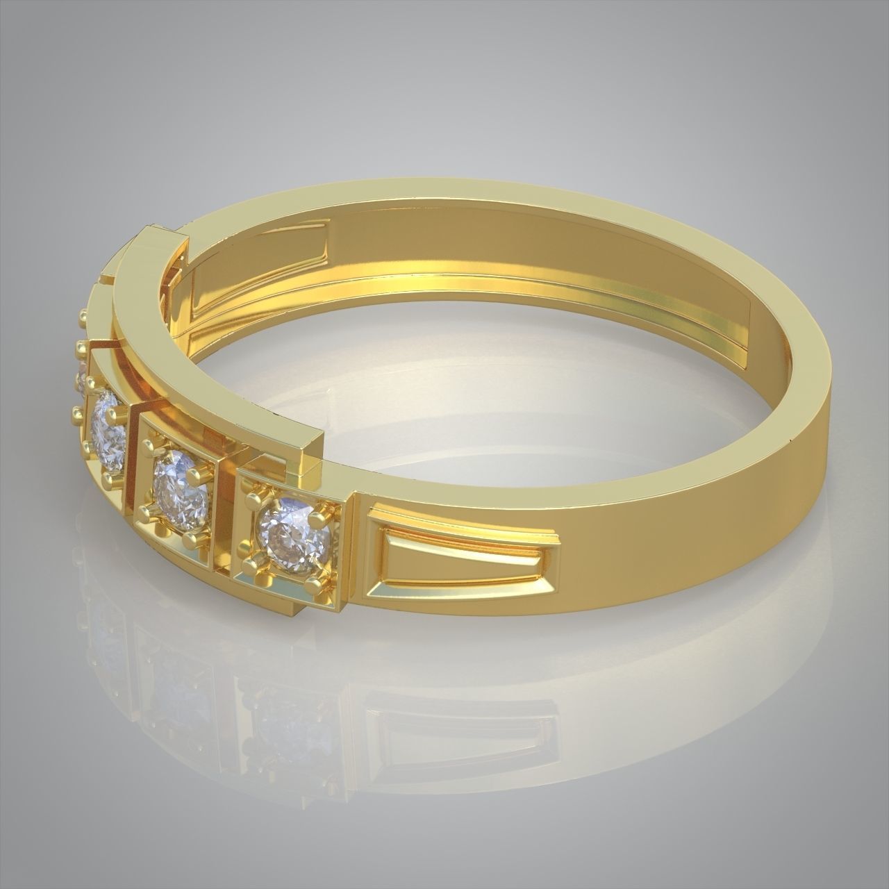 Diamond ring 0454 3D printable model 3D print model_10