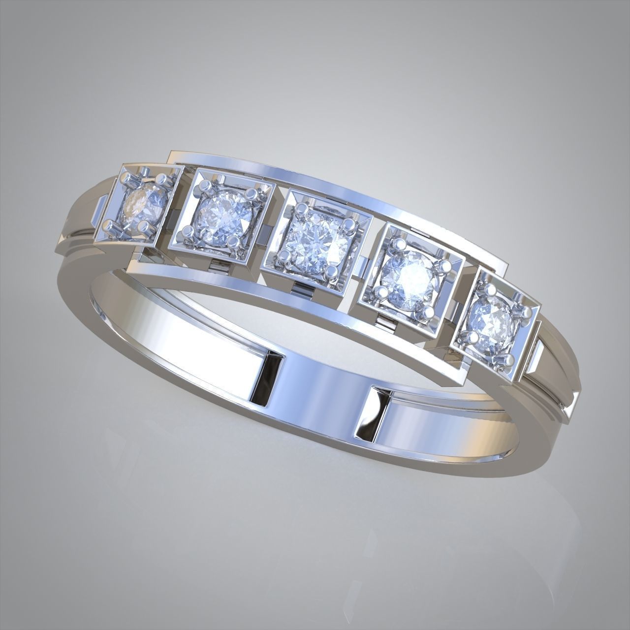 Diamond ring 0454 3D printable model 3D print model_7