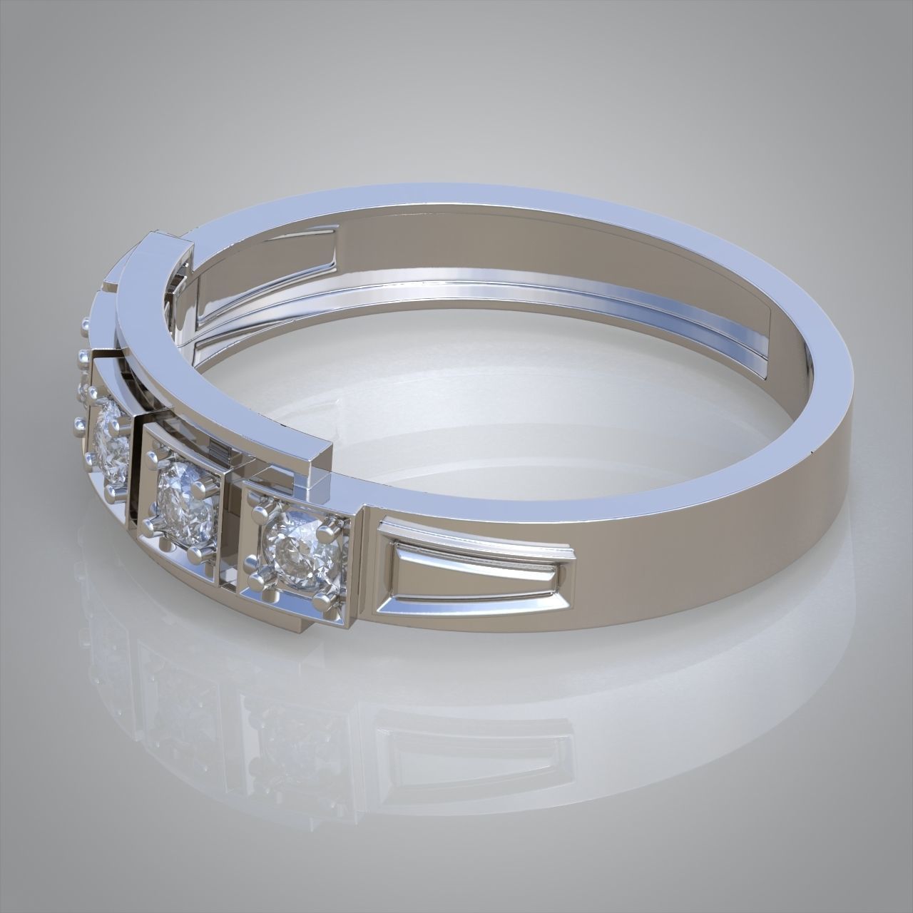 Diamond ring 0454 3D printable model 3D print model_11