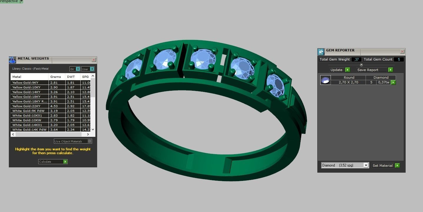 Diamond ring 0454 3D printable model 3D print model_17