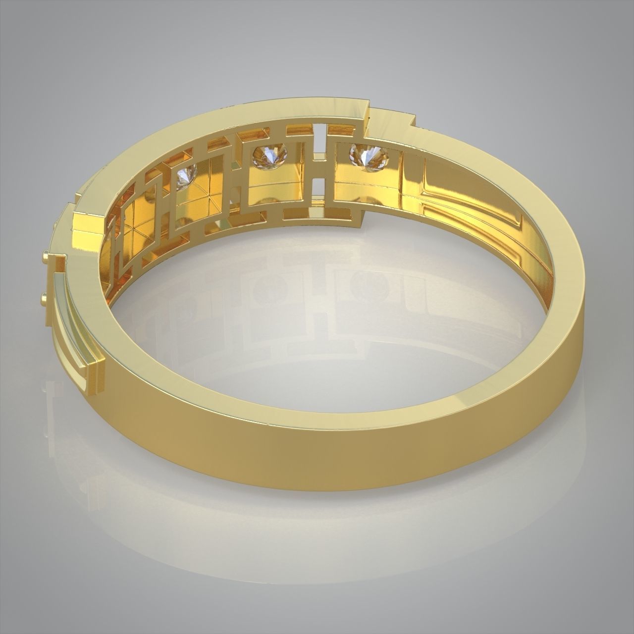 Diamond ring 0454 3D printable model 3D print model_13