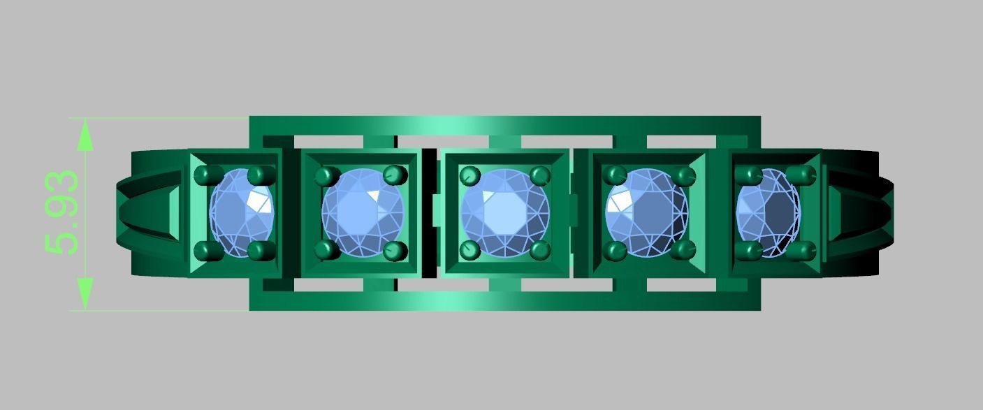 Diamond ring 0454 3D printable model 3D print model_16