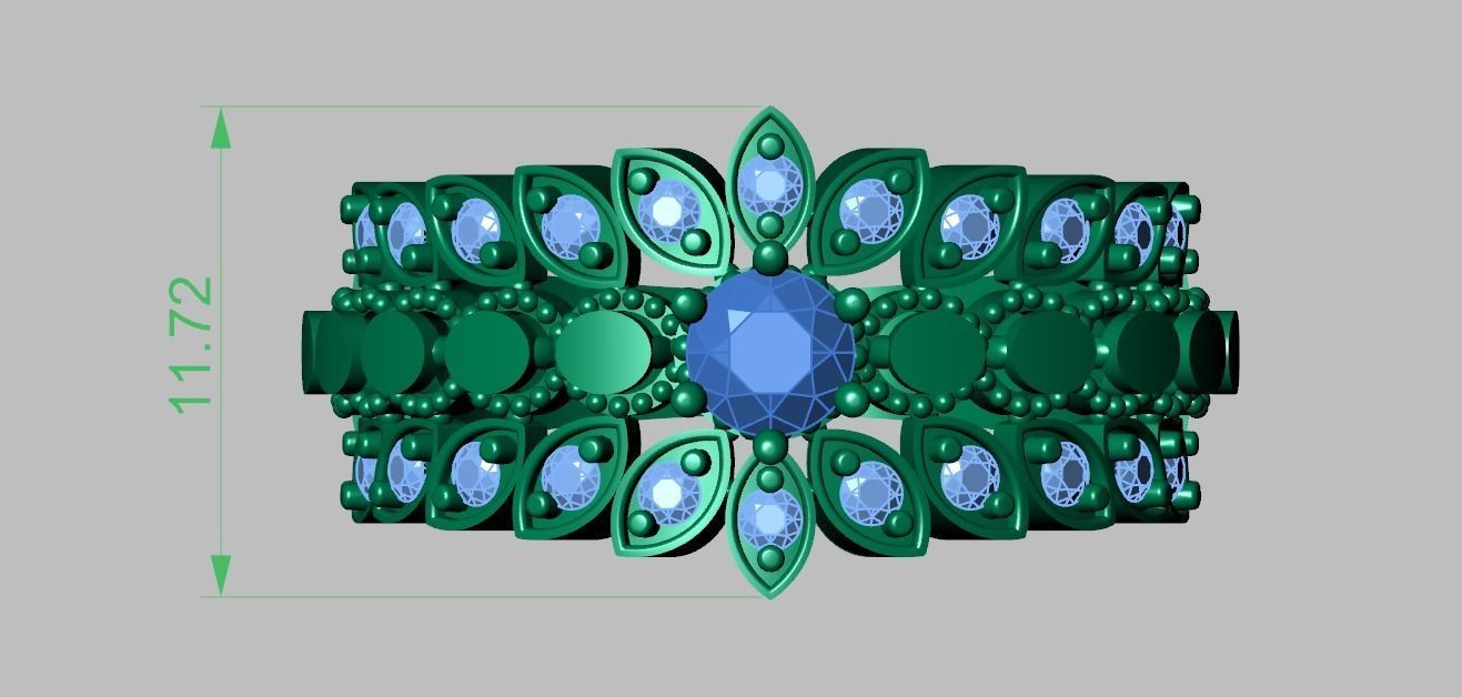 Diamond ring 0455 3D printable model 8 3D print model_14