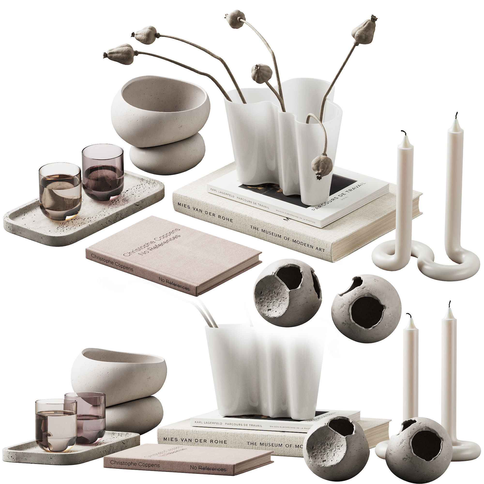 370 decorative set 038 cracked spheres and dried poppy seeds 3D model_4