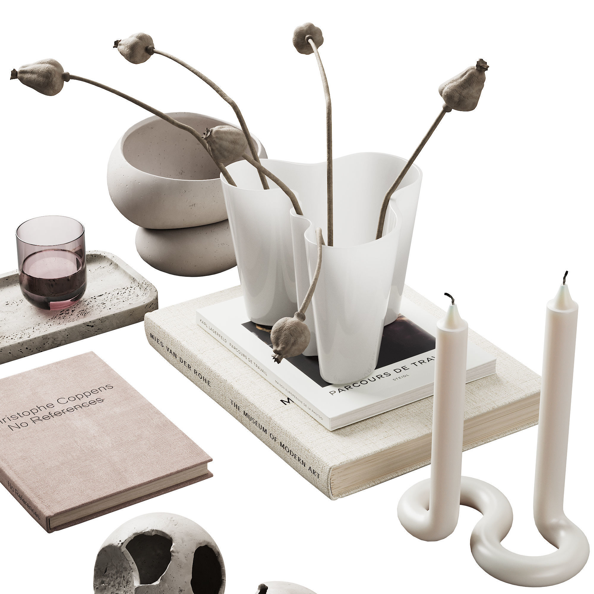 370 decorative set 038 cracked spheres and dried poppy seeds 3D model_10