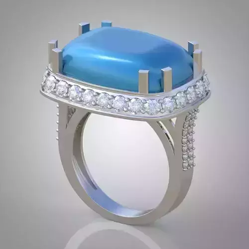 Diamond ring 0457 3D printable model 