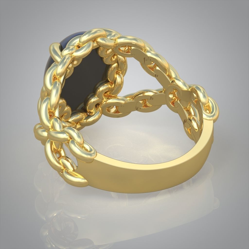 Diamond ring 0460 3D printable model 13 3D print model_12