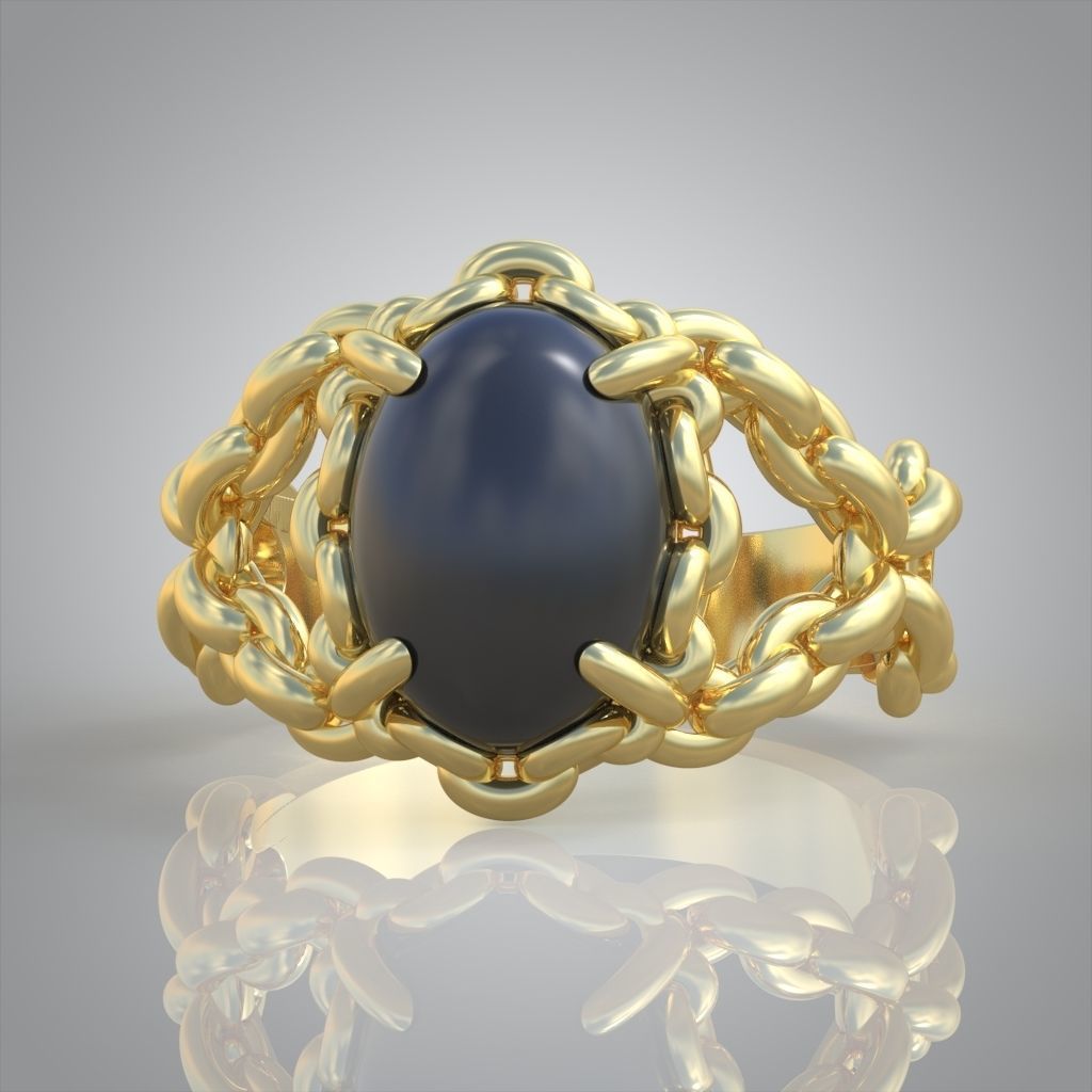 Diamond ring 0460 3D printable model 13 3D print model_8