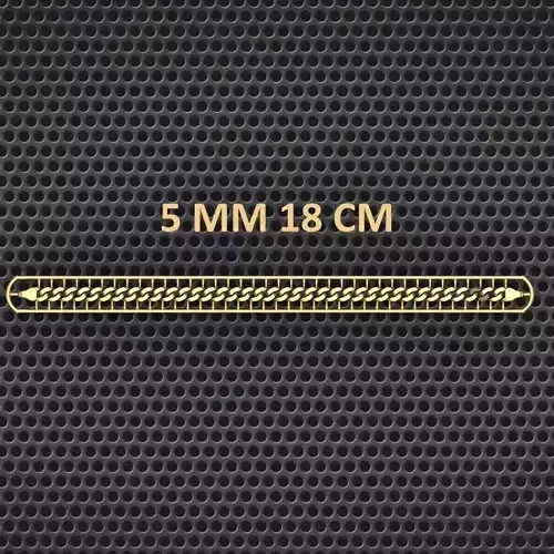 5 MM 18 CM CUBAN LINK CHAIN FOR BRACELET OR NECKLACE