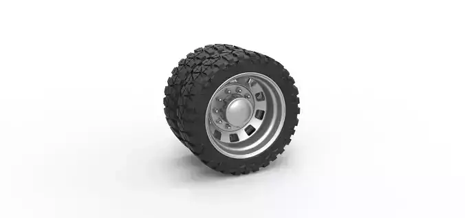 10 Square Hole rear semi wheel for pickup Scale 1 to 25