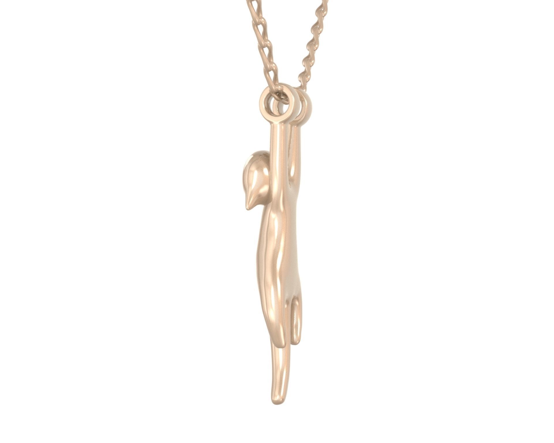 Hanging Cat Pendant 3D print model_15