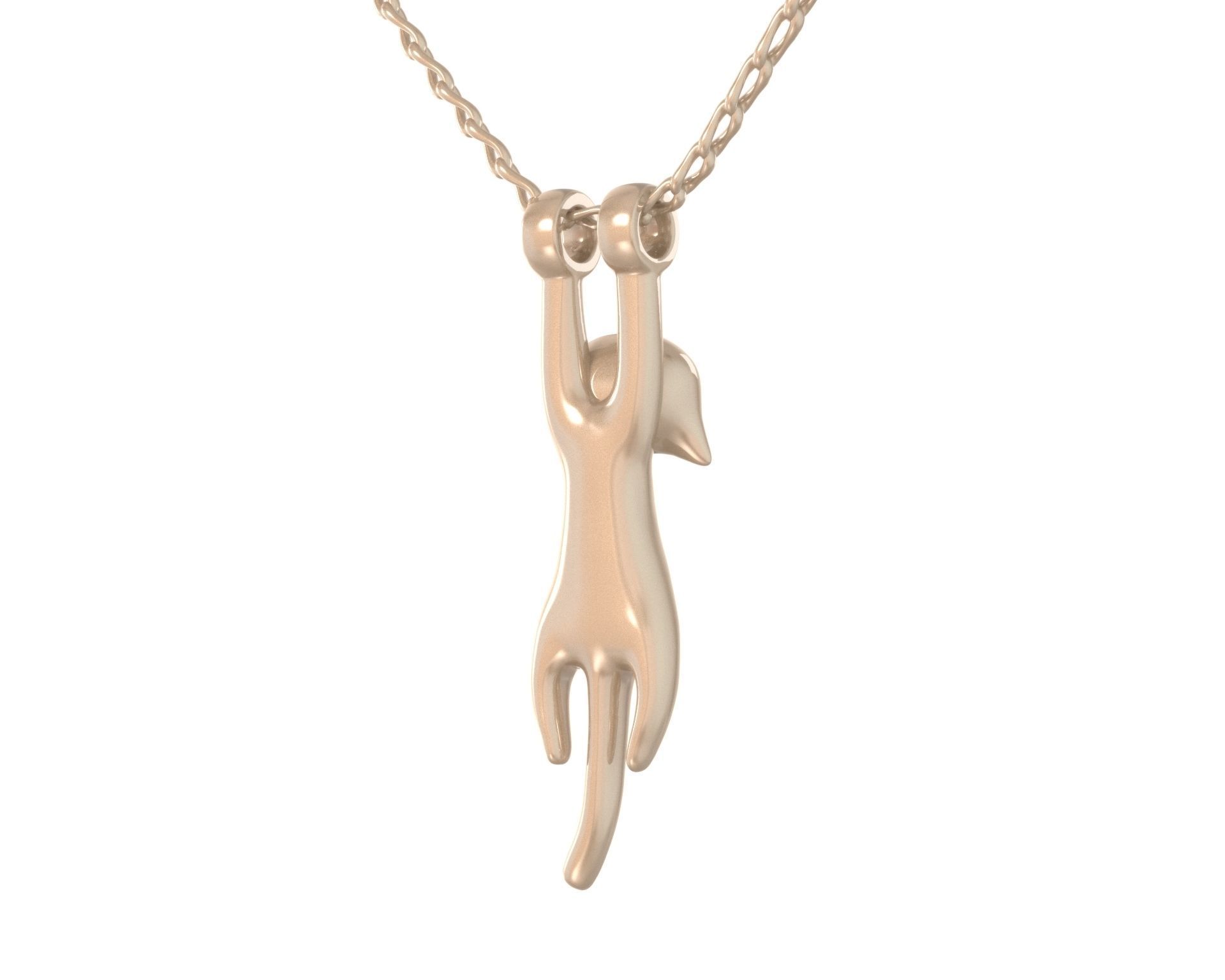 Hanging Cat Pendant 3D print model_18