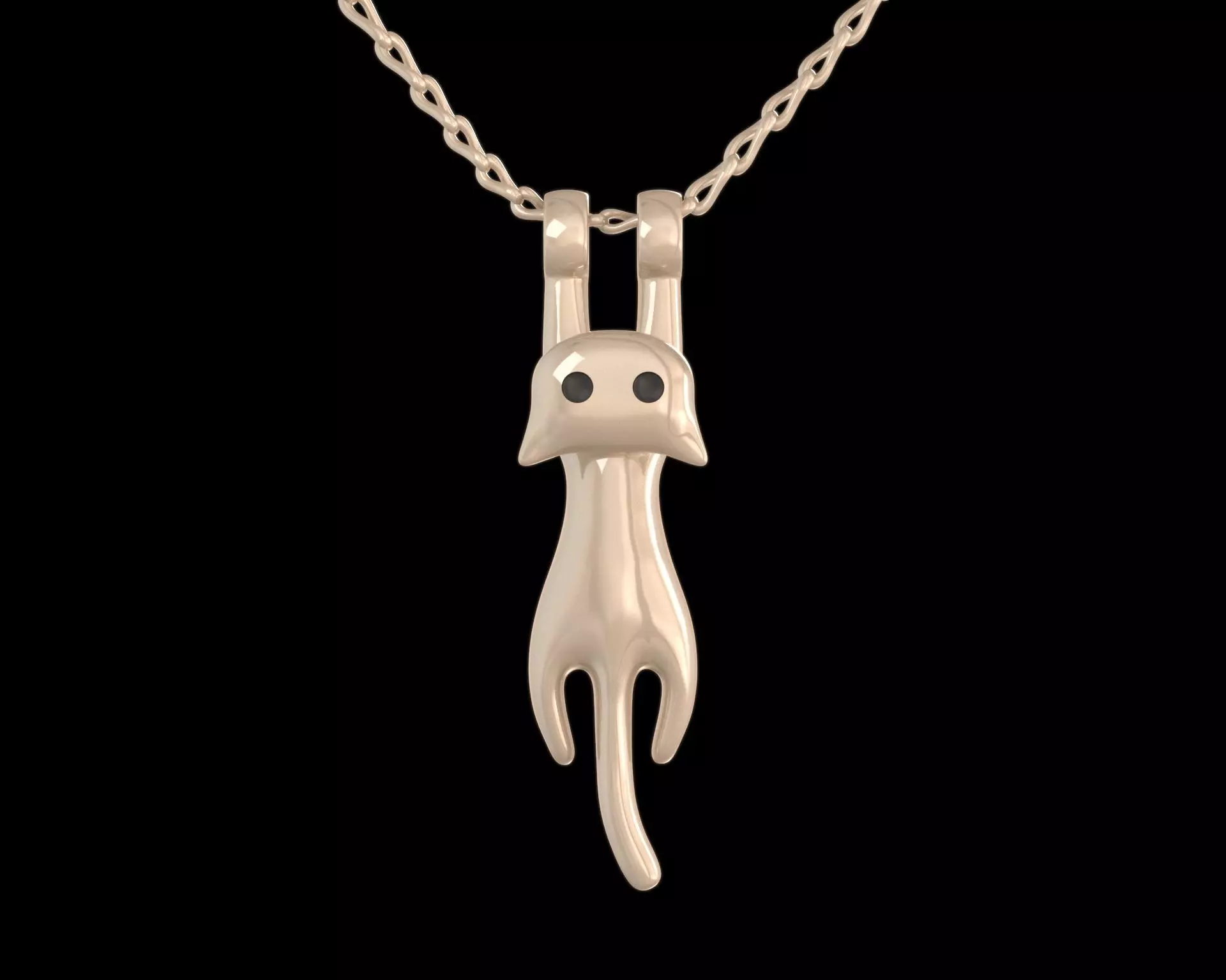 Hanging Cat Pendant 3D print model_0