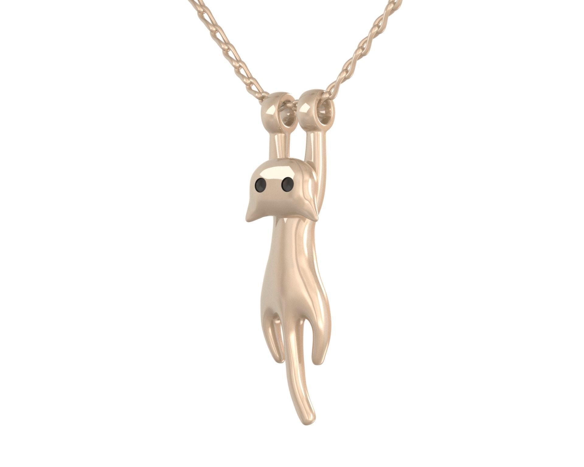 Hanging Cat Pendant 3D print model_13