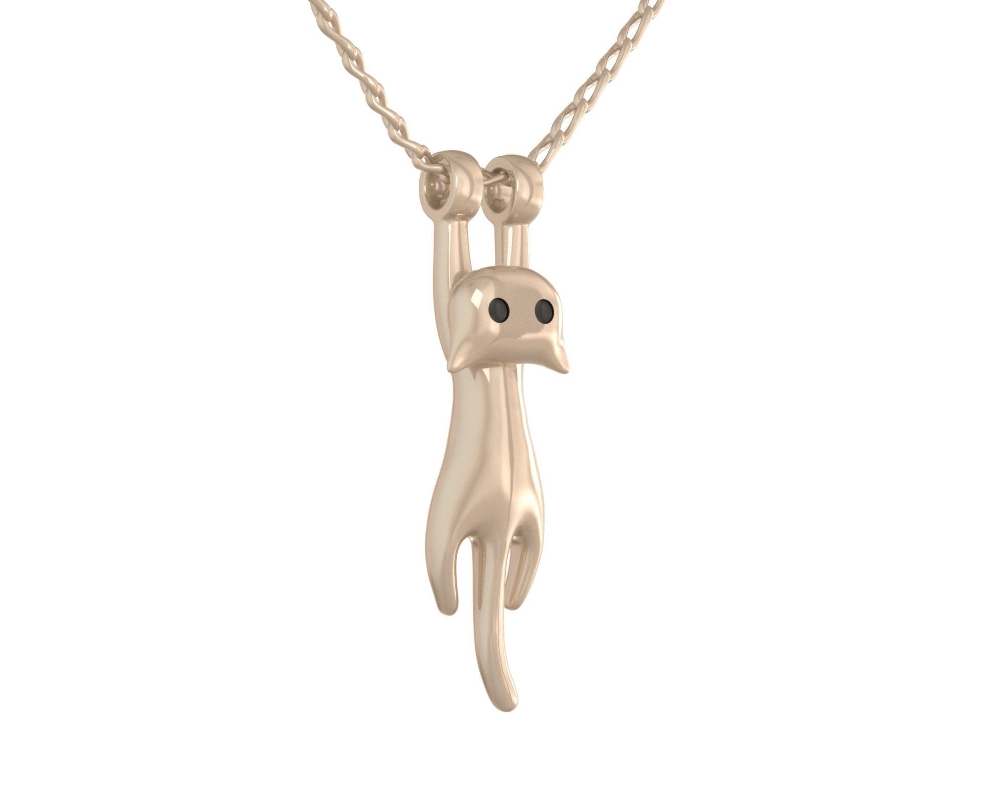 Hanging Cat Pendant 3D print model_21