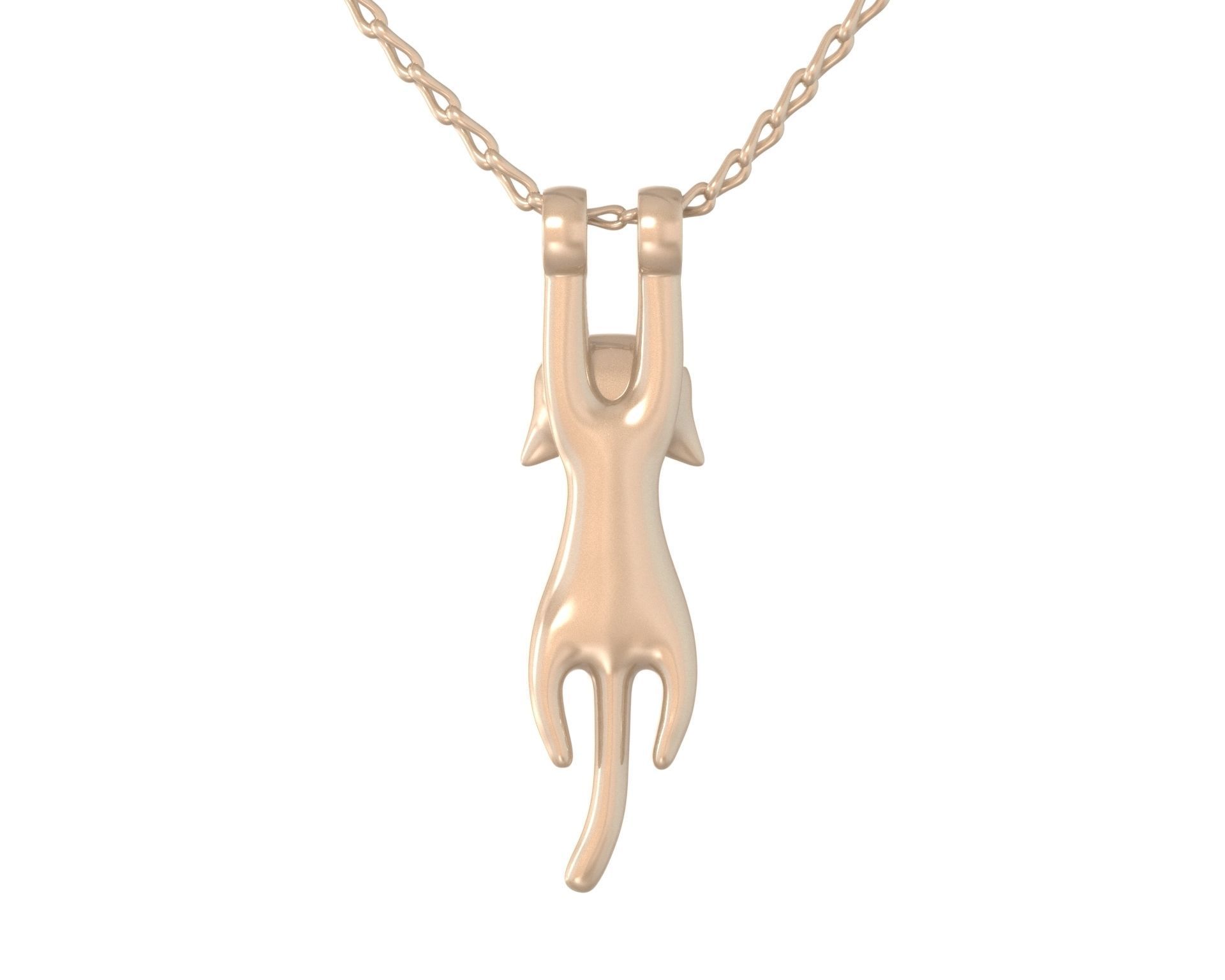 Hanging Cat Pendant 3D print model_17
