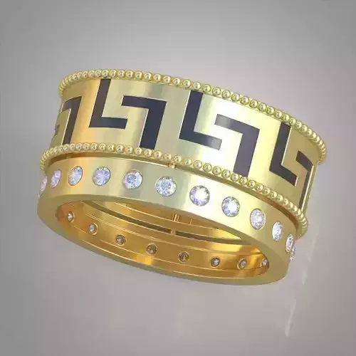 Diamond ring 0465 3D printable mode