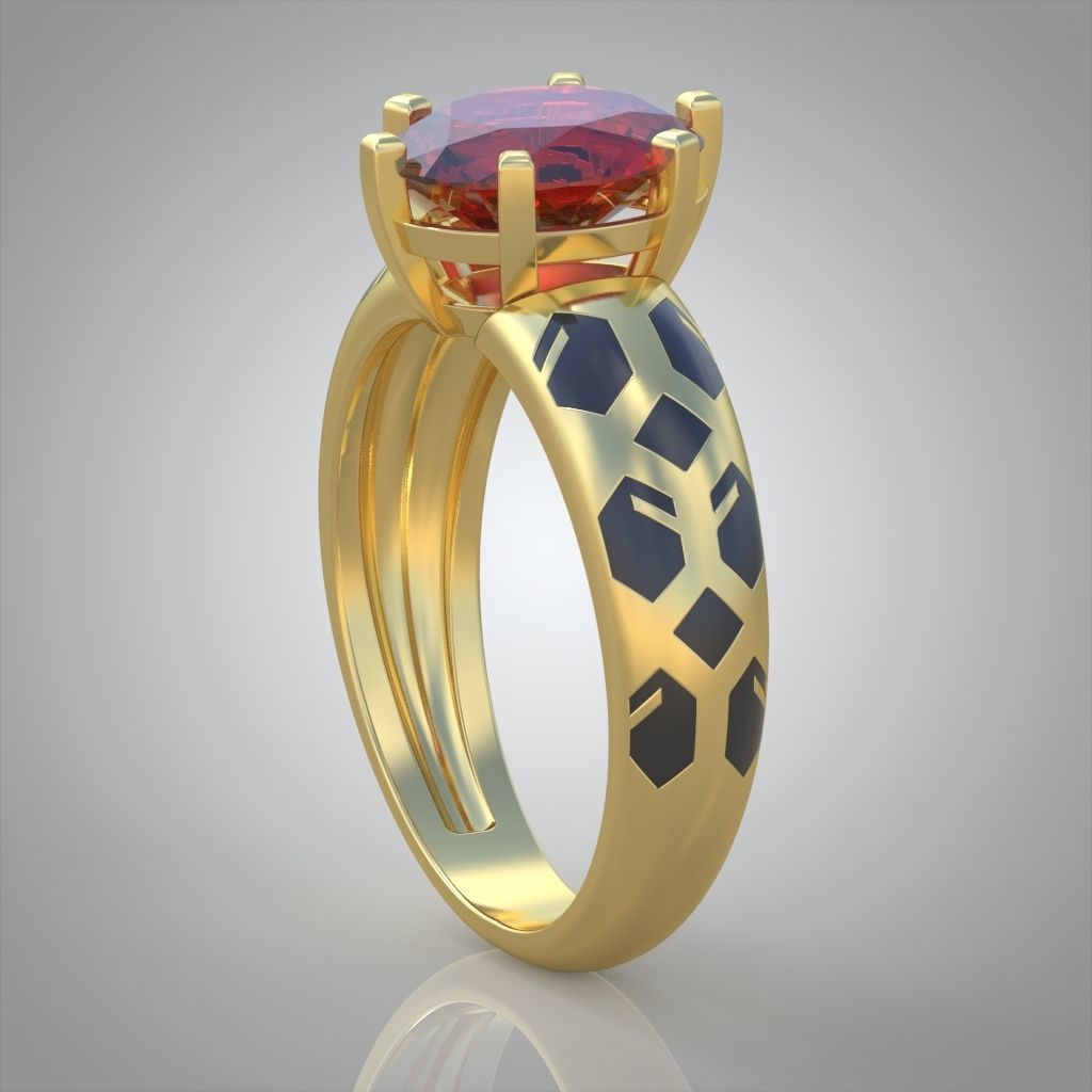 Diamond ring 0466 3D printable model 7 3D print model_7