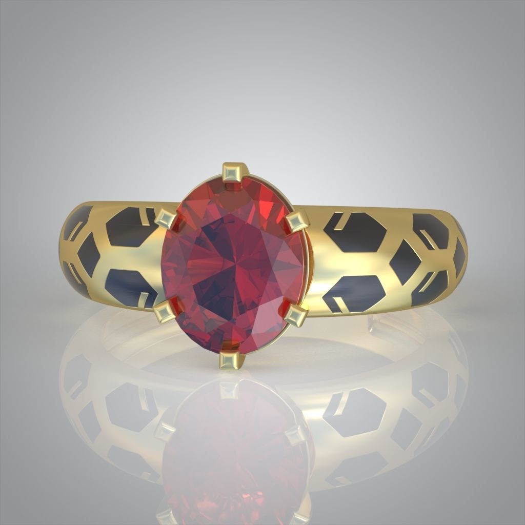 Diamond ring 0466 3D printable model 7 3D print model_1