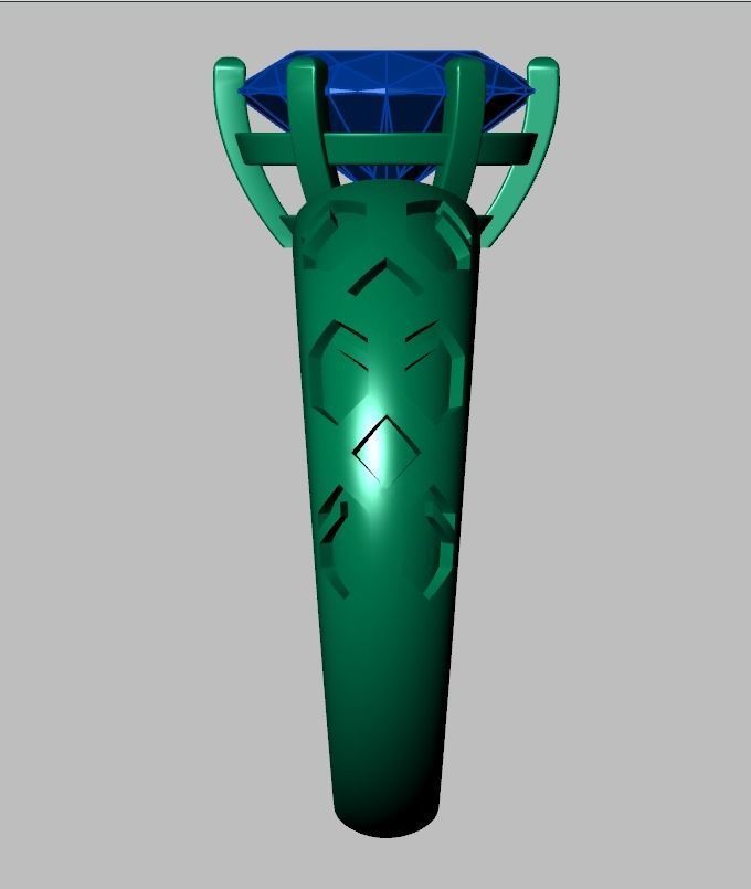 Diamond ring 0466 3D printable model 7 3D print model_13