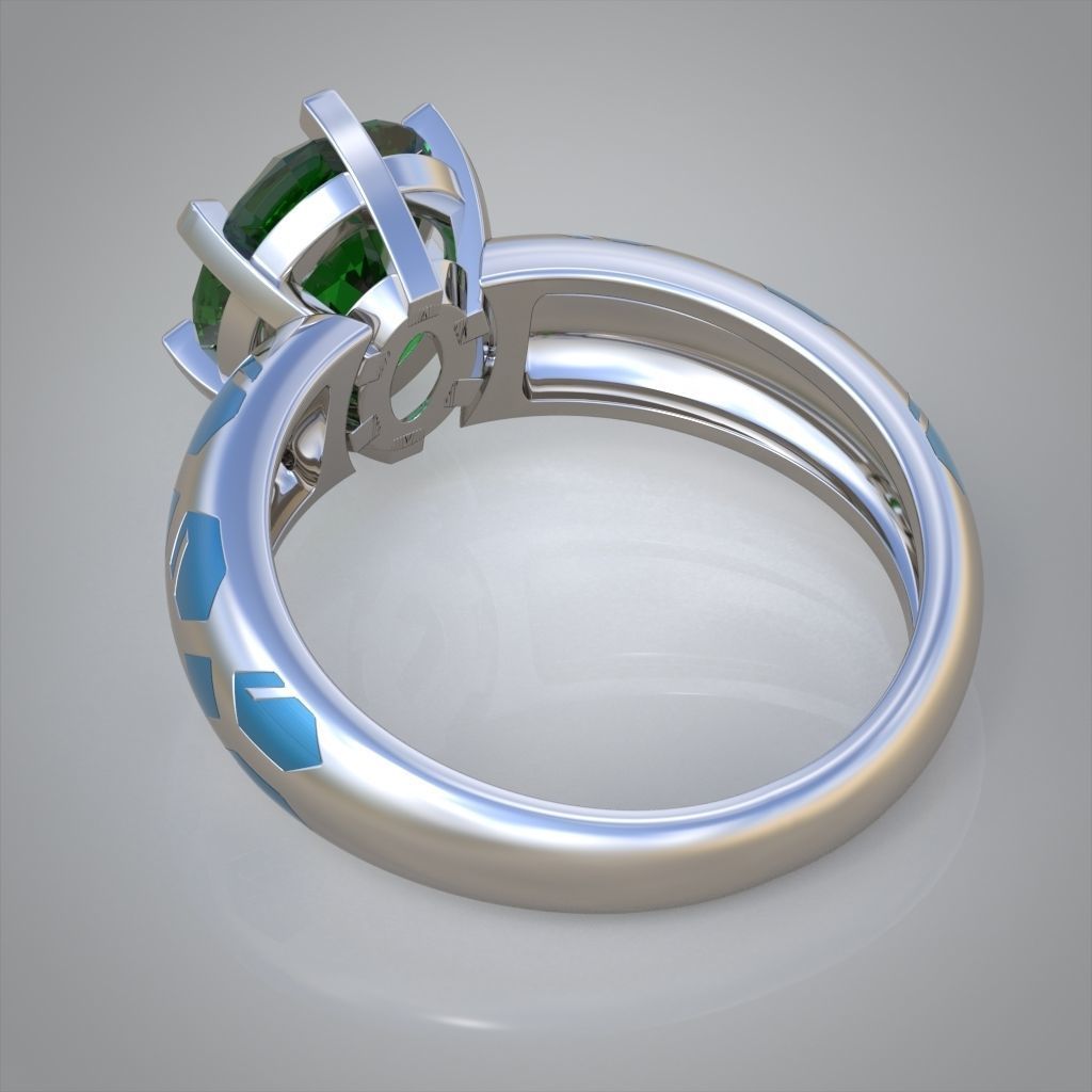 Diamond ring 0466 3D printable model 7 3D print model_10