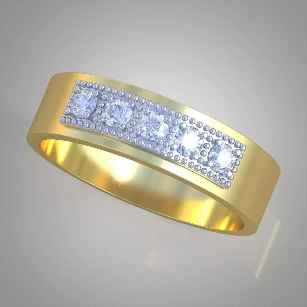 Diamond ring 0468 3D printable model Free 3D print model