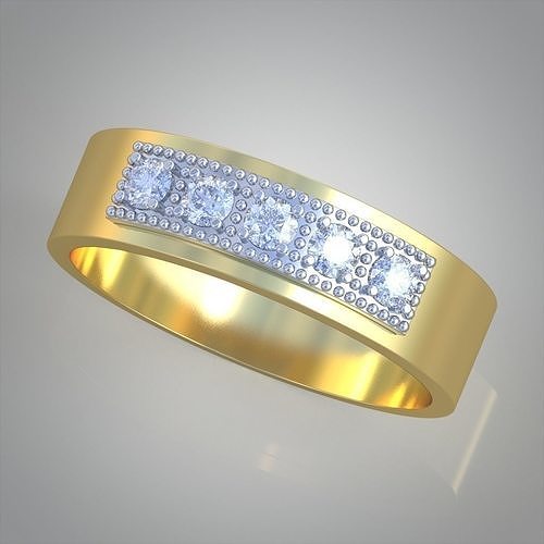 Diamond ring 0468 3D printable model  Free 3D print model